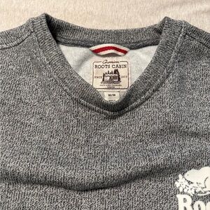 Roots Gray Crewneck Womens Sweatshirt